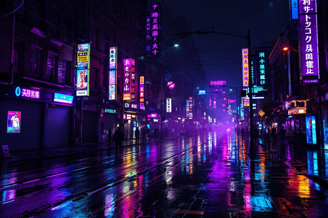 赛博朋克之夜 - 霓虹、雨夜、高科技与低生活的碰撞 赛博朋克之夜 专题合集